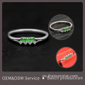 Sun Green Color Icy Jadeite Anillo de compromiso